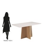 Conjunto De Jantar Mesa Isa Vidro Retangular 160cm E 6 Cadeir