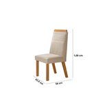 Conjunto De Jantar Mesa Maceió Tampo Mdf E Vidro Com 6 Cadeir