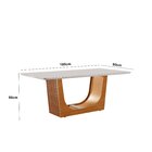 Conjunto De Jantar Mesa Maceió Tampo Mdf E Vidro Com 6 Cadeir