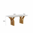 Conjunto De Jantar Mesa Miami Tampo Mdf E Vidro Com 6 Cadeira