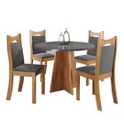 Conjunto De Jantar Mesa Redonda Herbal Com 4 Cadeiras Dalas M