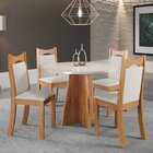 Conjunto De Jantar Mesa Redonda Herbal Com 4 Cadeiras Dalas M