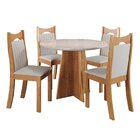 Conjunto De Jantar Mesa Redonda Stuart Com 4 Cadeiras Dalas M