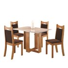 Conjunto De Jantar Mesa Retangular Ananda Com 4 Cadeiras Dala