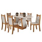 Conjunto De Jantar Mesa Retangular Buenos Aires Com 6 Cadeira