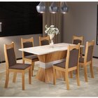 Conjunto De Jantar Mesa Retangular Chile Com 6 Cadeiras Dalas