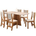 Conjunto De Jantar Mesa Retangular Jacarta Com 6 Cadeiras Sol