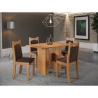 Conjunto De Jantar Mesa Retangular Shake Com 4 Cadeiras Dalas