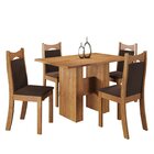 Conjunto De Jantar Mesa Retangular Shake Com 4 Cadeiras Dalas