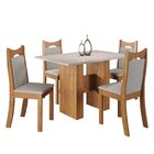 Conjunto De Jantar Mesa Retangular Shake Com 4 Cadeiras Dalas