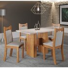 Conjunto De Jantar Mesa Retangular Shake Com 4 Cadeiras Dalas