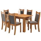 Conjunto De Jantar Mesa Retangular Timbo Com 6 Cadeiras Dalas