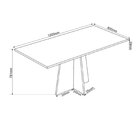 Conjunto De Jantar Mesa Retangular Urupema Com 4 Cadeiras Dal