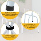 Conjunto De Jantar Mesa Tampo Redondo De Granito Topázio Com