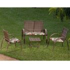 Conjunto De Jardim 3 Cadeiras E Mesa De Centro Laura  Argila