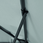 Conjunto de Mesa com 4 Cadeiras Aço e 1 Ombrelone Alma Cinza Naterial