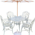 Conjunto De Jardim Modelo Fortaleza Mesa 4 Cadeiras E Ombrelo