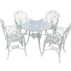 Conjunto De Jardim Modelo Fortaleza Mesa 4 Cadeiras E Ombrelo