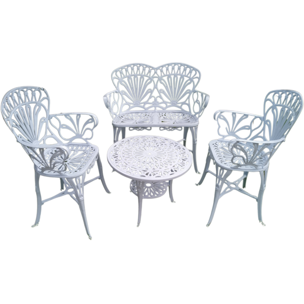 Conjunto De Jardim Modelo Primavera Mesa 2 Cadeiras E Namorad