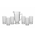 Conjunto De Jarra Com 6 Copos De Vidro Xadrez 7789 Lyor