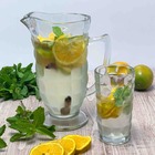 Conjunto De Jarra Com 6 Copos De Vidro Xadrez 7789 Lyor