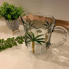 Conjunto De Jarra Com 6 Taças Palm Hand Painting Lyor 7787