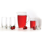 Conjunto de Jarra e Copos de Vidro para Suco e Agua - 07 Peças