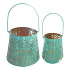Conjunto De Lanterna Marroquina Azul Tiffany