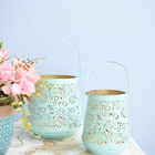 Conjunto De Lanterna Marroquina Azul Tiffany