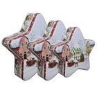 Conjunto De Latas Natalinas Papai Noel Para Doces Chocolates