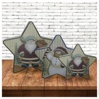 Conjunto De Latas Natalinas Papai Noel Para Doces Chocolates