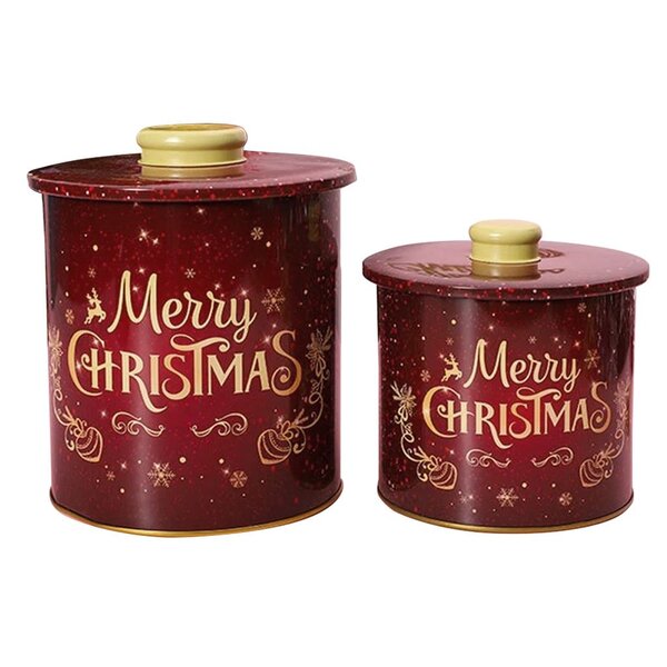 Conjunto De Latas Natalinas Para Doces Chocolates Merry Chris