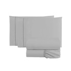 Conjunto De Lençóis Leves Verão Percal 400 fios queen Cinza