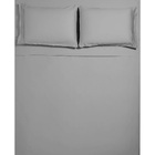 Conjunto De Lençóis Leves Verão Percal 400 fios queen Cinza