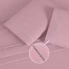 Conjunto De Lençol Percal 600 Fios Micro Rosê De 4pçs Padrão