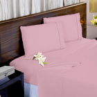 Conjunto De Lençol Percal 600 Fios Micro Rosê De 4pçs Padrão