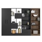 Conjunto De Livreiros 4 Módulos Com 4 Portas E 2 Gavetas - Qm