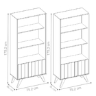 Conjunto De Livreiros Com Nichos Watts Branco Tauari