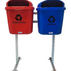 Conjunto De Lixeira Para Coleta Seletiva 40 Litros Jsn