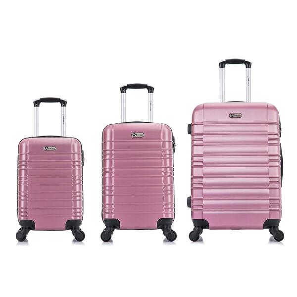 Conjunto De Malas De Viagem Pp, P E M Detroit Swiss Move Rose
