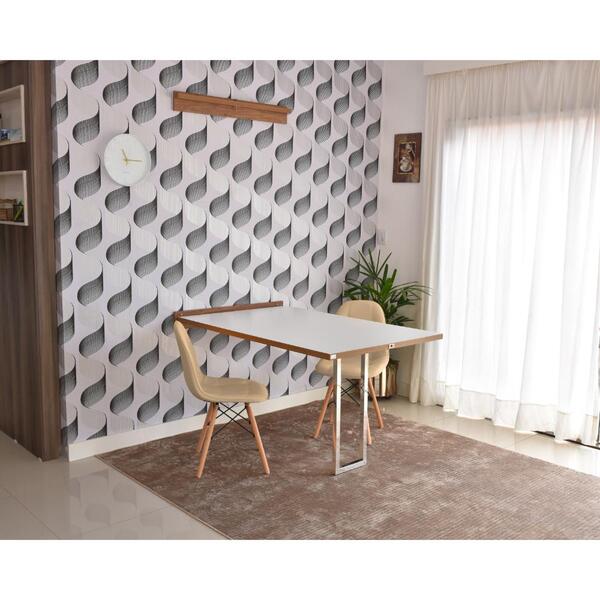 Conjunto De Mesa 1,40 Branco/noronha Inox + 2 Cadeiras Botonê