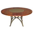 Conjunto De Mesa 1,60m Madeira Giratória 6 Cadeiras Malbec -