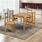 Conjunto De Mesa 100x80cm 4 Cadeiras Cancun  Marrom