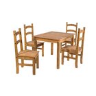 Conjunto De Mesa 100x80cm 4 Cadeiras Cancun  Marrom