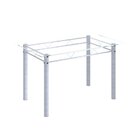 Conjunto De Mesa 120x75cm Tampo De Vidro Com 4 Cadeiras Iris