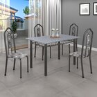 Conjunto De Mesa 120x75cm Tampo Granito Com 4 Cadeiras Bianca