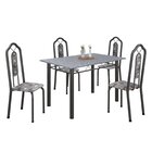 Conjunto De Mesa 120x75cm Tampo Granito Com 4 Cadeiras Bianca