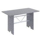 Conjunto De Mesa 120x75cm Tampo Granito Com 4 Cadeiras Lavíne