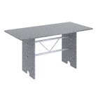 Conjunto De Mesa 140x75cm Tampo Granito Com 6 Cadeiras Bianca