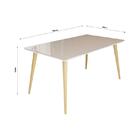 Conjunto De Mesa 160x90 Veneza Com Vidro E 6 Cadeiras Onix